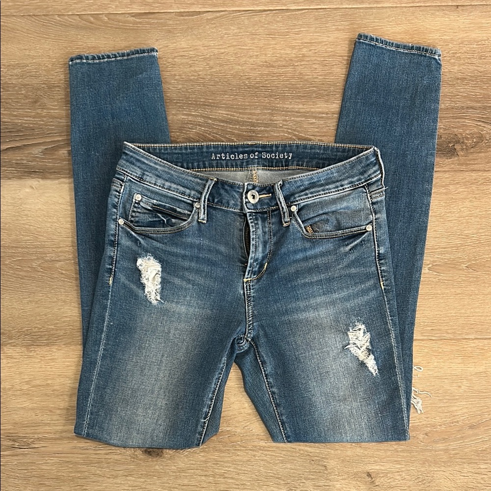 Articles of Society Skinny Ripped Jeans sz 26